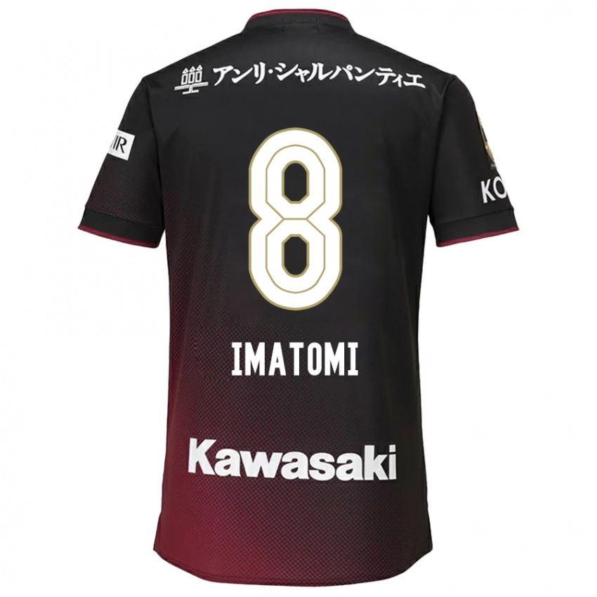 Niño Camiseta Teruya Imatomi #8 Negro Rojo 1ª Equipación 2024/25 La Camisa