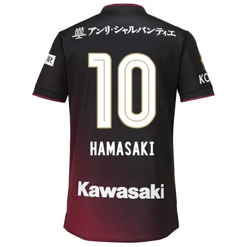 Niño Camiseta Kento Hamasaki #10 Negro Rojo 1ª Equipación 2024/25 La Camisa