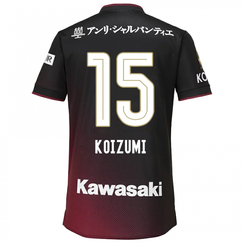 Niño Camiseta Fuga Koizumi #15 Negro Rojo 1ª Equipación 2024/25 La Camisa