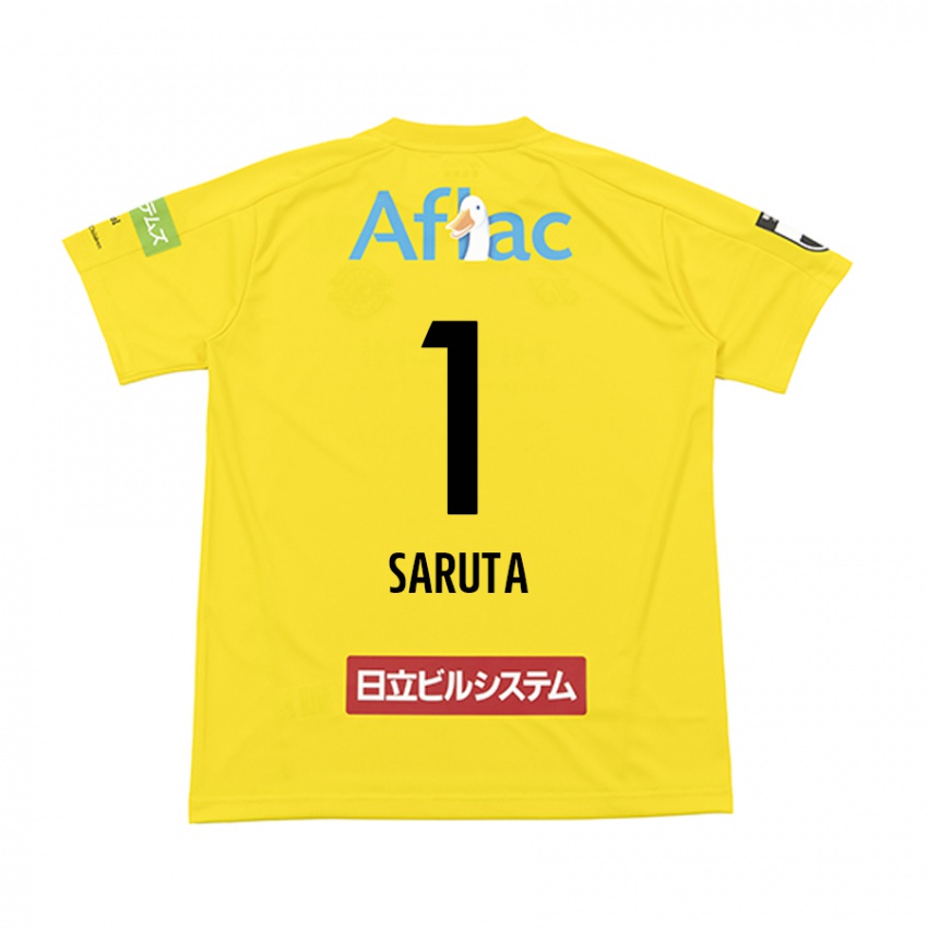 Niño Camiseta Haruki Saruta #1 Amarillo Negro 1ª Equipación 2024/25 La Camisa