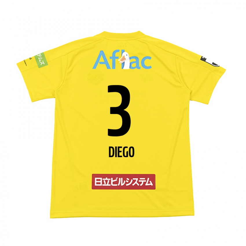 Niño Camiseta Diego #3 Amarillo Negro 1ª Equipación 2024/25 La Camisa