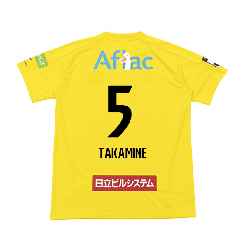 Niño Camiseta Tomoki Takamine #5 Amarillo Negro 1ª Equipación 2024/25 La Camisa