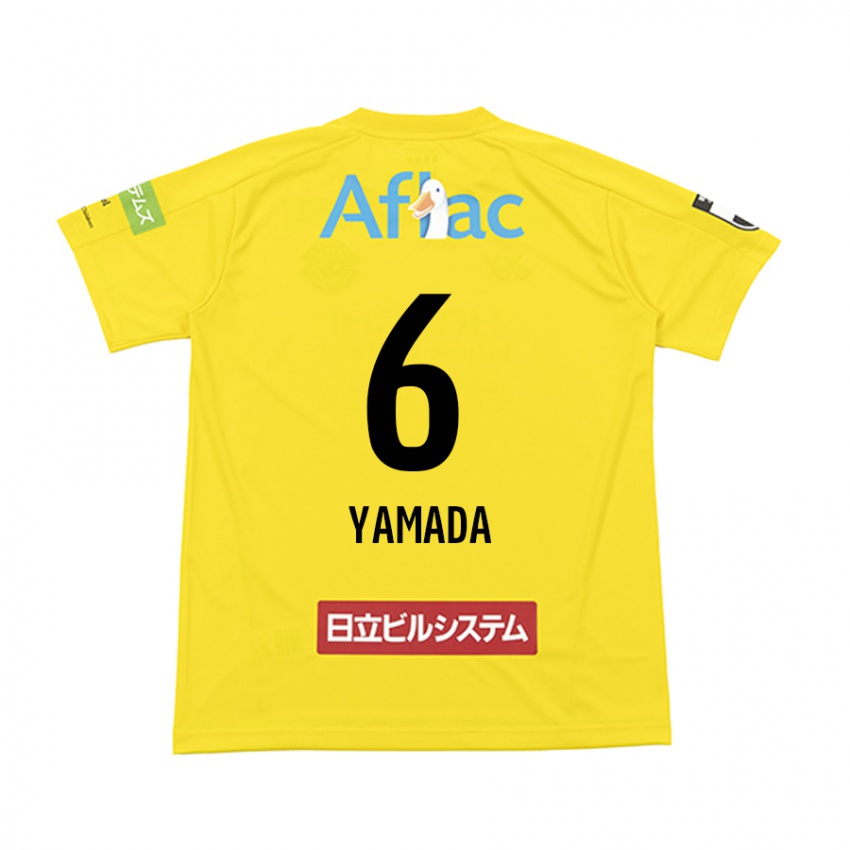 Niño Camiseta Yuto Yamada #6 Amarillo Negro 1ª Equipación 2024/25 La Camisa