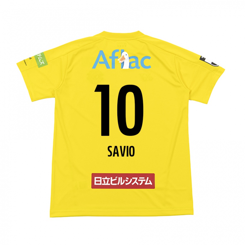 Niño Camiseta Matheus Savio #10 Amarillo Negro 1ª Equipación 2024/25 La Camisa