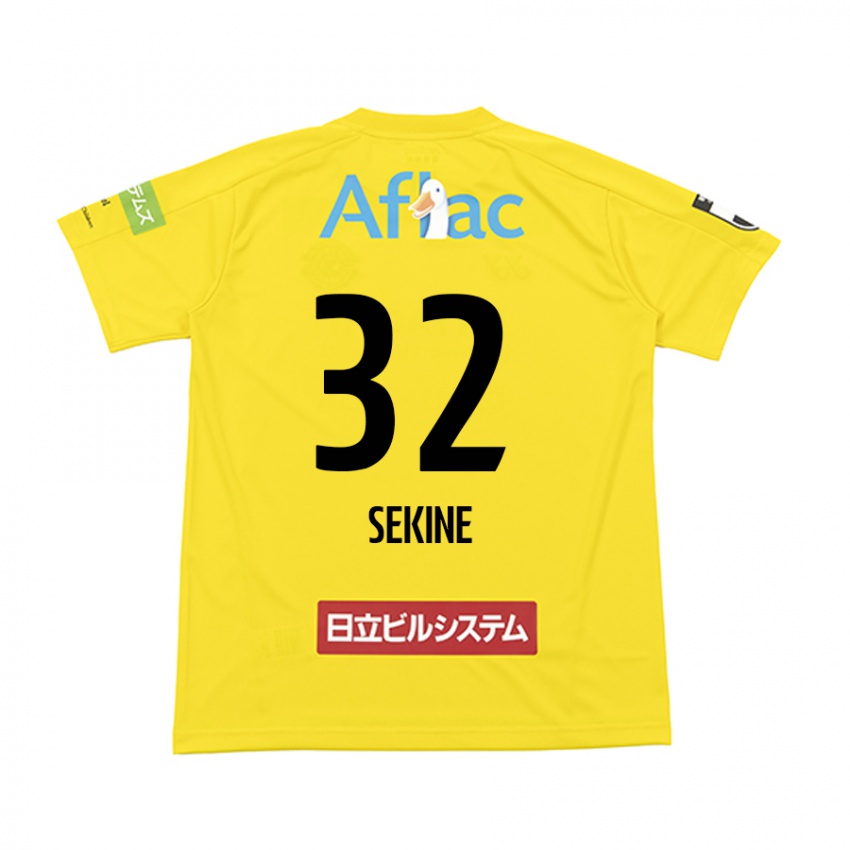 Niño Camiseta Hiroki Sekine #32 Amarillo Negro 1ª Equipación 2024/25 La Camisa