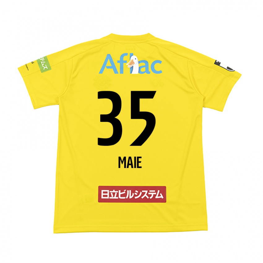 Niño Camiseta Hidetaka Maie #35 Amarillo Negro 1ª Equipación 2024/25 La Camisa