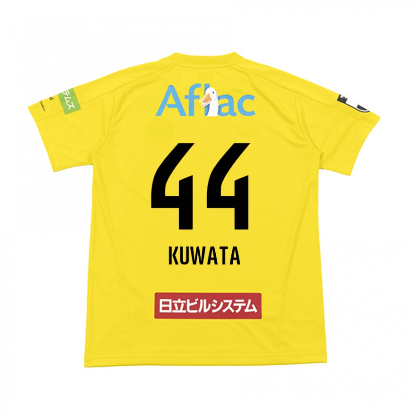 Niño Camiseta Taisei Kuwata #44 Amarillo Negro 1ª Equipación 2024/25 La Camisa