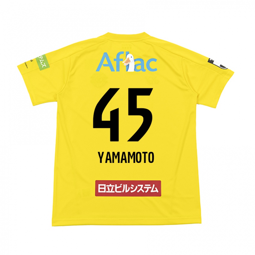 Niño Camiseta Ota Yamamoto #45 Amarillo Negro 1ª Equipación 2024/25 La Camisa