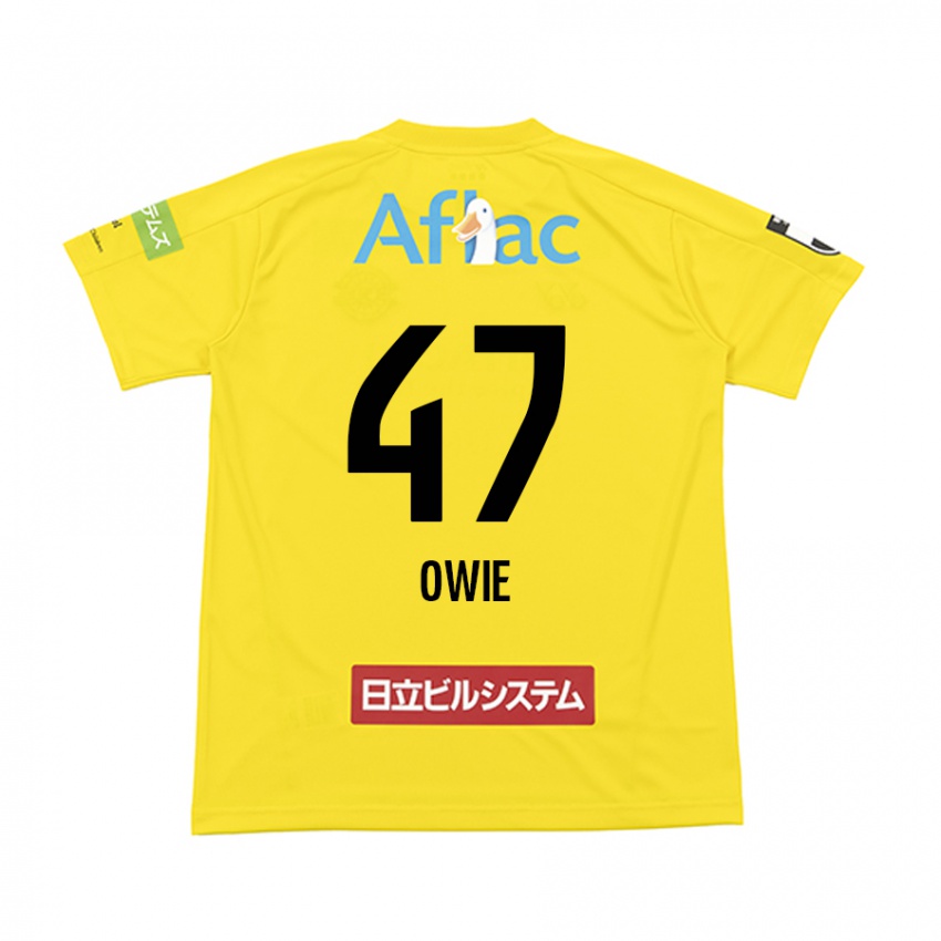 Niño Camiseta William Owie #47 Amarillo Negro 1ª Equipación 2024/25 La Camisa