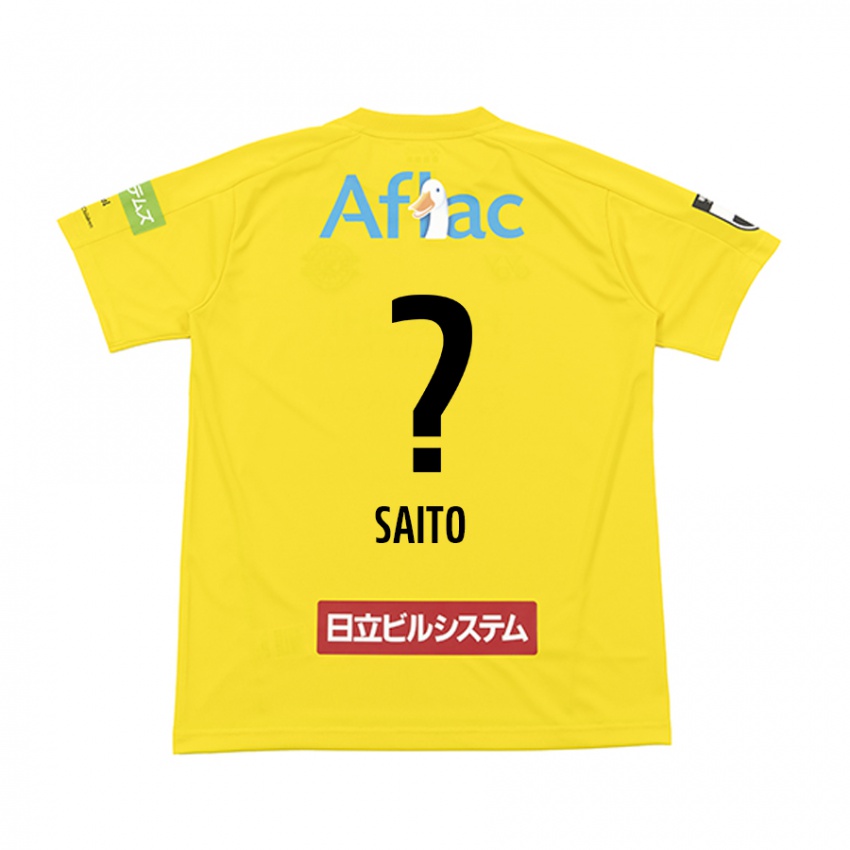 Niño Camiseta Hikaru Saito #0 Amarillo Negro 1ª Equipación 2024/25 La Camisa