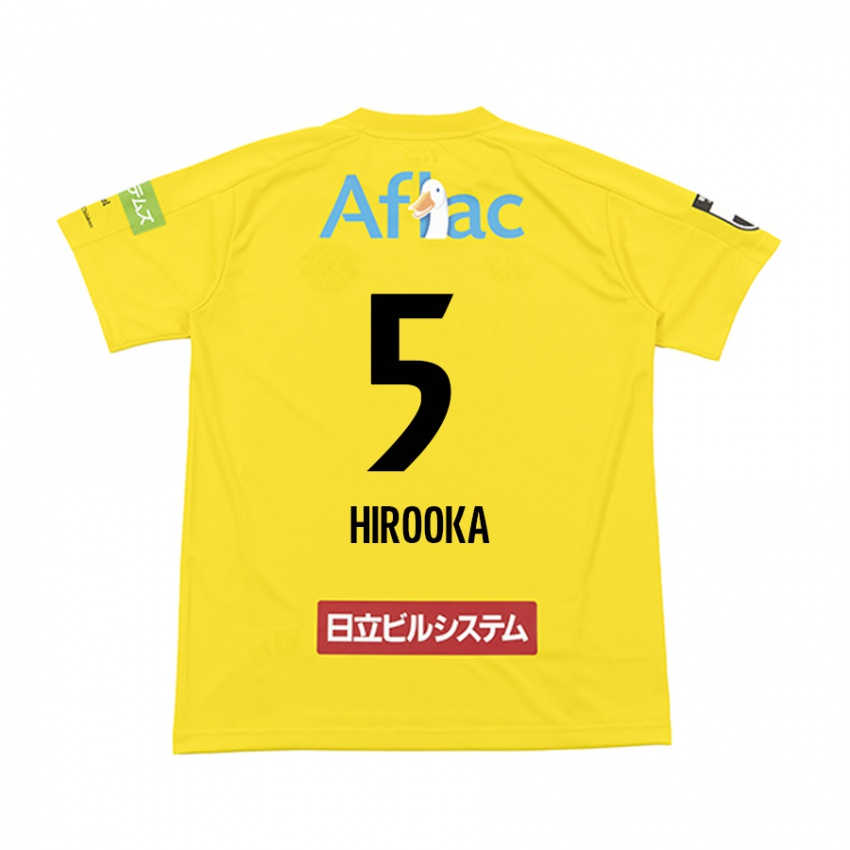 Niño Camiseta Eita Hirooka #5 Amarillo Negro 1ª Equipación 2024/25 La Camisa