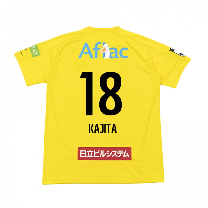 Niño Camiseta Kento Kajita #18 Amarillo Negro 1ª Equipación 2024/25 La Camisa