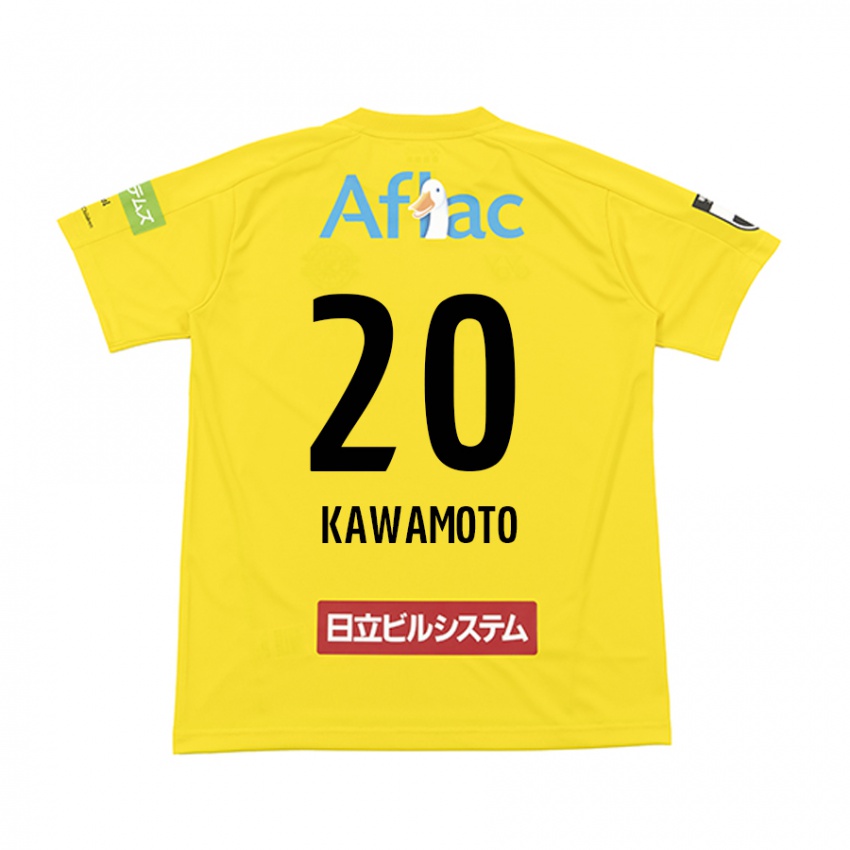 Niño Camiseta Daizen Kawamoto #20 Amarillo Negro 1ª Equipación 2024/25 La Camisa