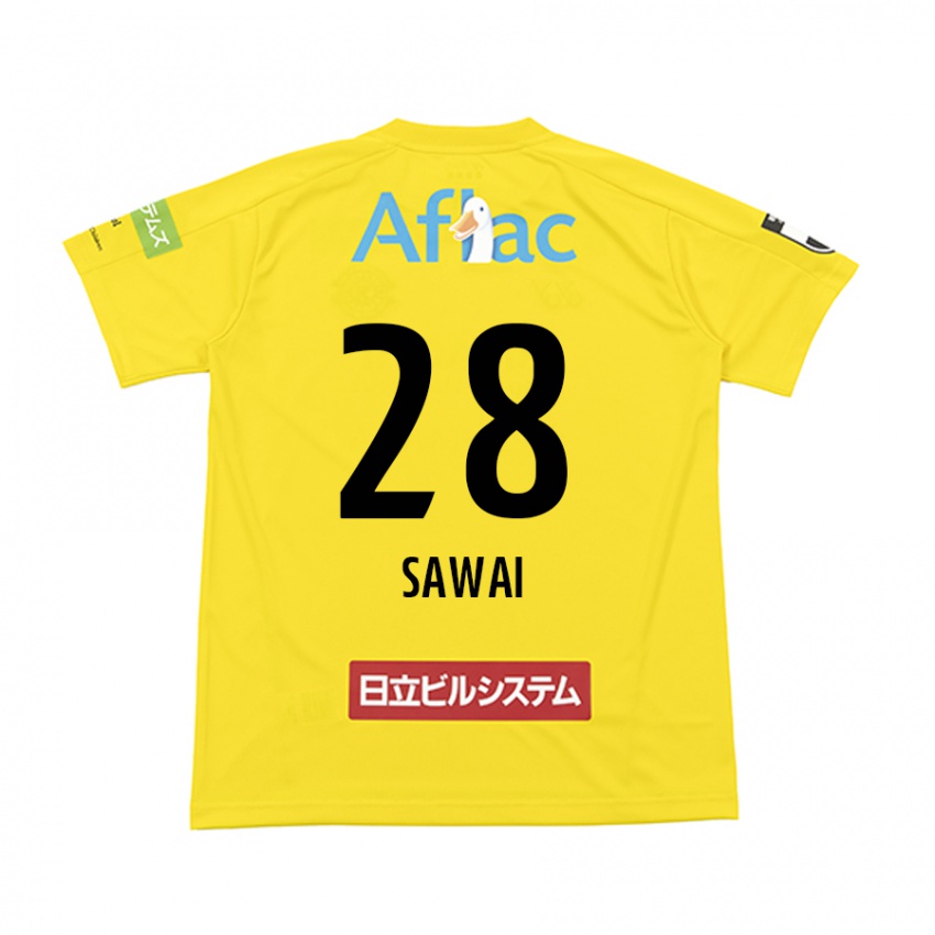 Niño Camiseta Retsu Sawai #28 Amarillo Negro 1ª Equipación 2024/25 La Camisa