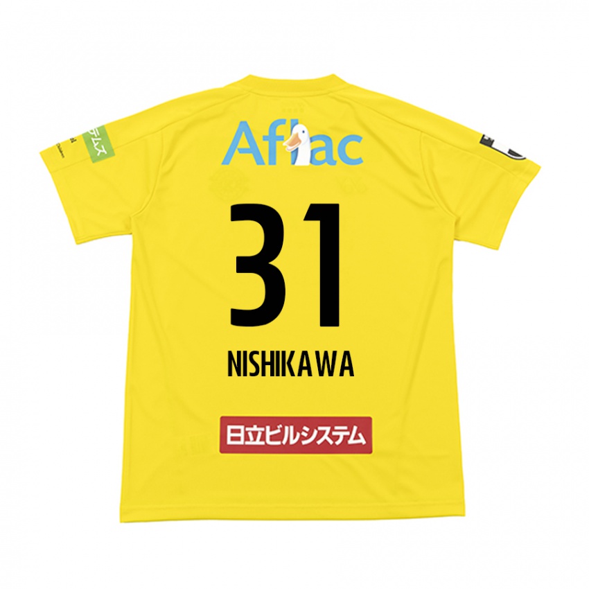 Niño Camiseta Genki Nishikawa #31 Amarillo Negro 1ª Equipación 2024/25 La Camisa