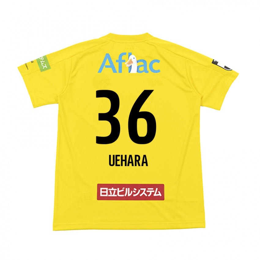 Niño Camiseta Reo Uehara #36 Amarillo Negro 1ª Equipación 2024/25 La Camisa