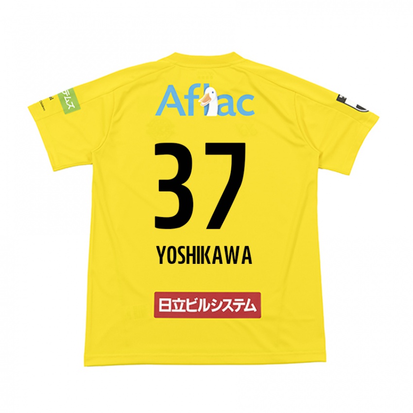 Niño Camiseta Haruto Yoshikawa #37 Amarillo Negro 1ª Equipación 2024/25 La Camisa