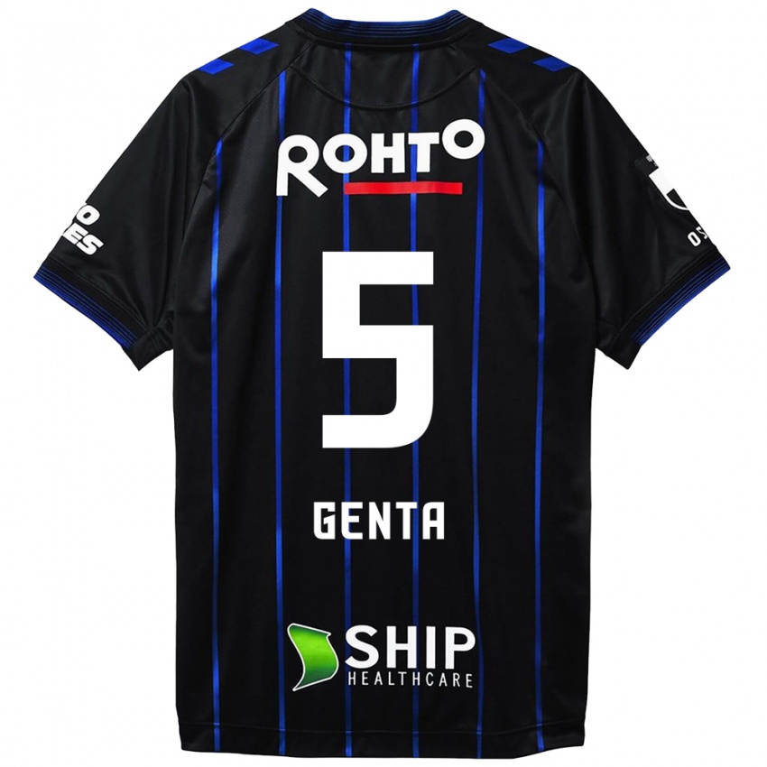 Niño Camiseta Genta Miura #5 Azul Negro 1ª Equipación 2024/25 La Camisa