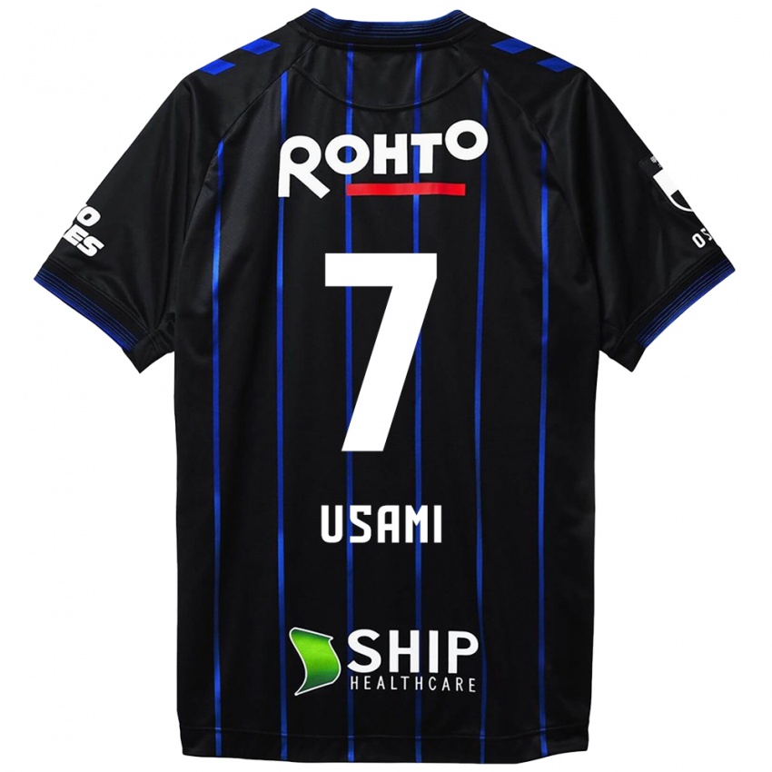 Niño Camiseta Takashi Usami #7 Azul Negro 1ª Equipación 2024/25 La Camisa