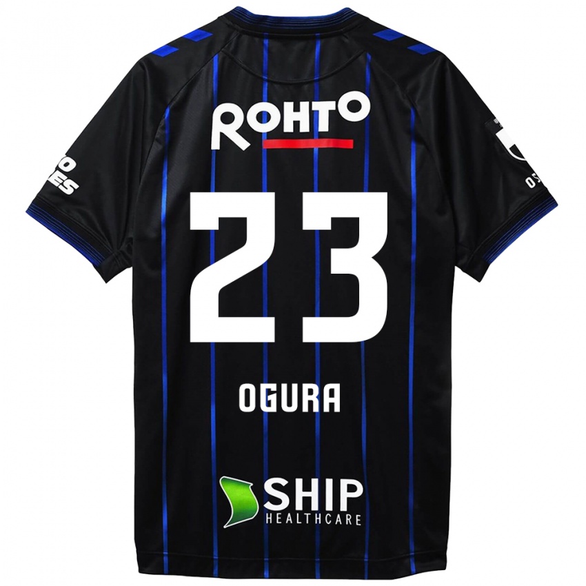 Niño Camiseta Shimpei Ogura #23 Azul Negro 1ª Equipación 2024/25 La Camisa