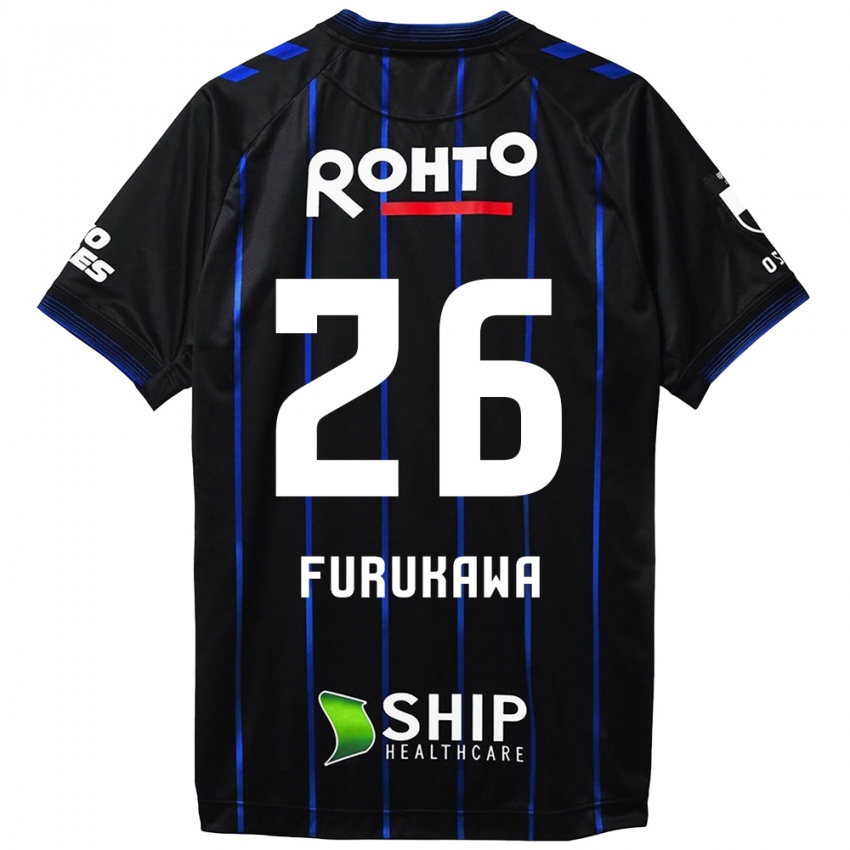 Niño Camiseta Kanta Furukawa #26 Azul Negro 1ª Equipación 2024/25 La Camisa