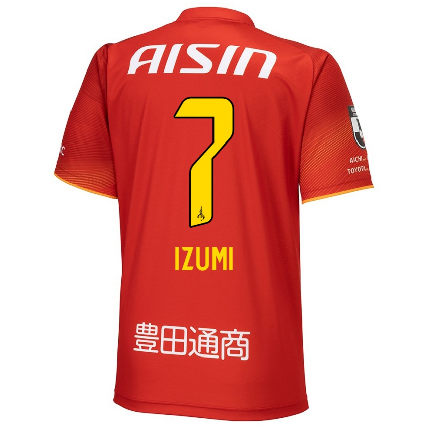 Niño Camiseta Ryuji Izumi #7 Rojo Blanco Amarillo 1ª Equipación 2024/25 La Camisa