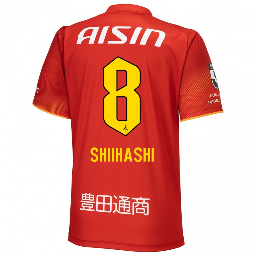 Niño Camiseta Keiya Shiihashi #8 Rojo Blanco Amarillo 1ª Equipación 2024/25 La Camisa