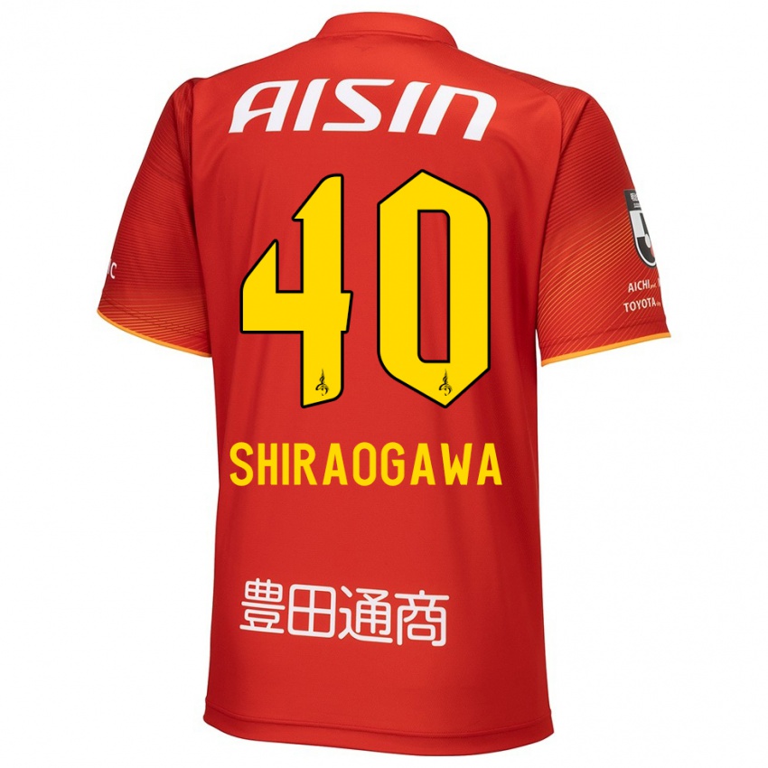 Niño Camiseta Rekuto Shiraogawa #40 Rojo Blanco Amarillo 1ª Equipación 2024/25 La Camisa