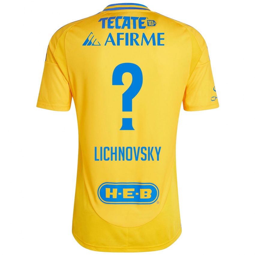 Niño Camiseta Igor Lichnovsky #0 Oro Amarillo 1ª Equipación 2024/25 La Camisa