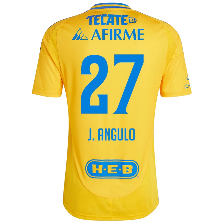 Niño Camiseta Jesús Angulo #27 Oro Amarillo 1ª Equipación 2024/25 La Camisa