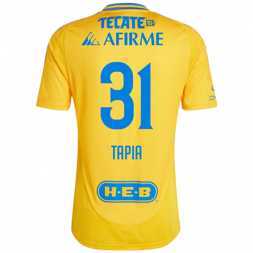 Niño Camiseta Fernando Tapia #31 Oro Amarillo 1ª Equipación 2024/25 La Camisa