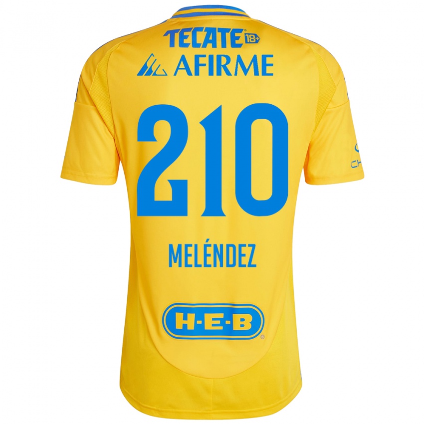 Niño Camiseta Marcelo Meléndez #210 Oro Amarillo 1ª Equipación 2024/25 La Camisa