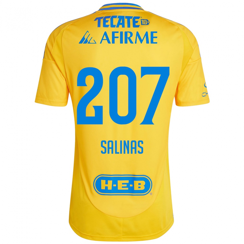 Niño Camiseta Marcelo Salinas #207 Oro Amarillo 1ª Equipación 2024/25 La Camisa