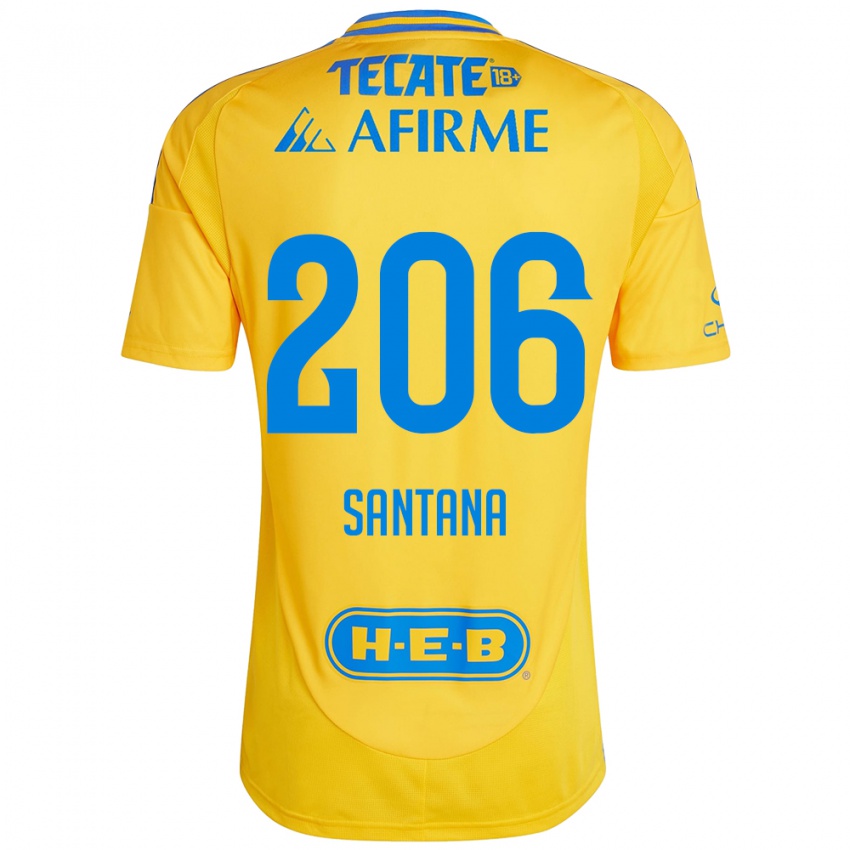 Niño Camiseta Joel Santana #206 Oro Amarillo 1ª Equipación 2024/25 La Camisa