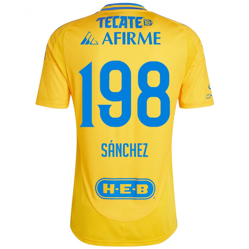 Niño Camiseta Diego Sánchez #198 Oro Amarillo 1ª Equipación 2024/25 La Camisa