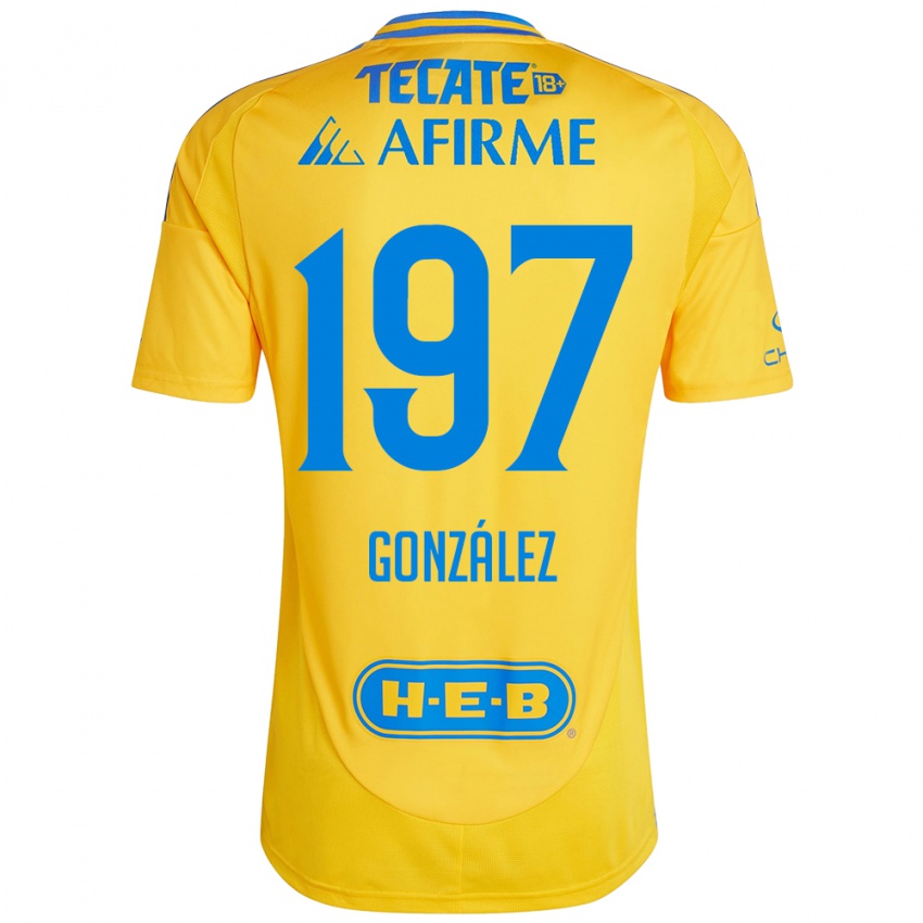 Niño Camiseta Germán González #197 Oro Amarillo 1ª Equipación 2024/25 La Camisa