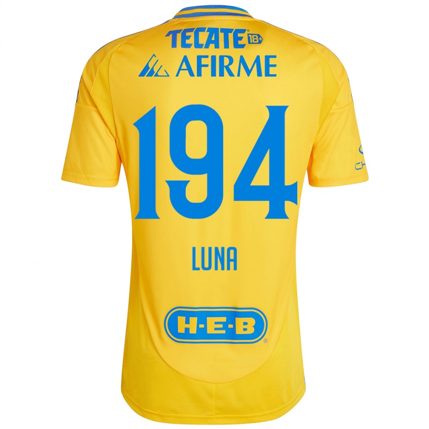 Niño Camiseta Juan Luna #194 Oro Amarillo 1ª Equipación 2024/25 La Camisa