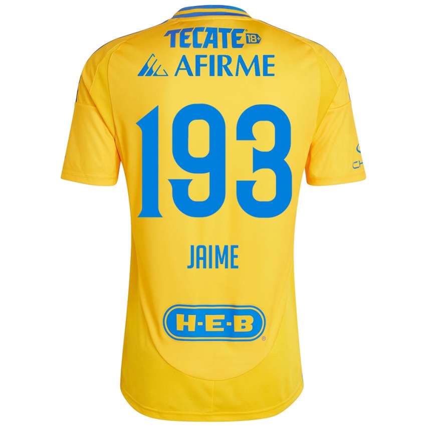 Niño Camiseta Kenneth Jaime #193 Oro Amarillo 1ª Equipación 2024/25 La Camisa