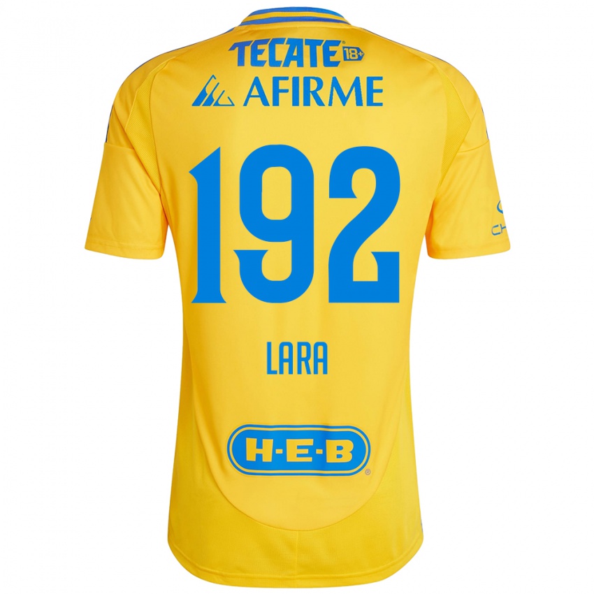 Niño Camiseta Miguel Lara #192 Oro Amarillo 1ª Equipación 2024/25 La Camisa