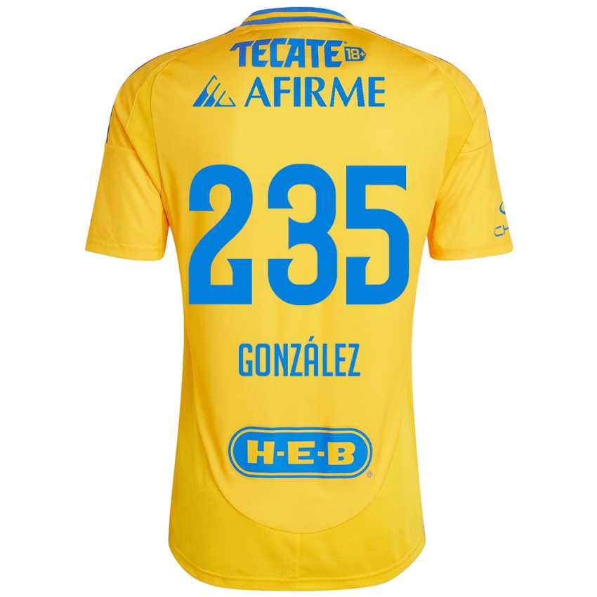 Niño Camiseta Mauricio González #235 Oro Amarillo 1ª Equipación 2024/25 La Camisa