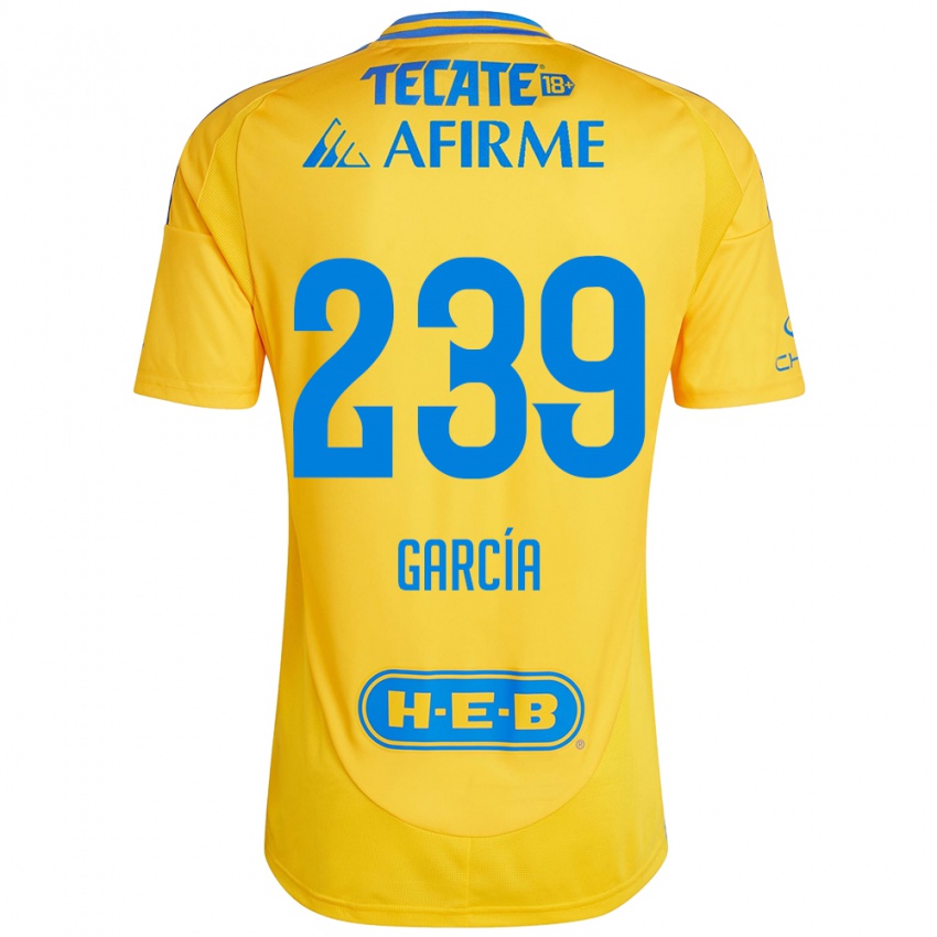 Niño Camiseta Diego García #239 Oro Amarillo 1ª Equipación 2024/25 La Camisa