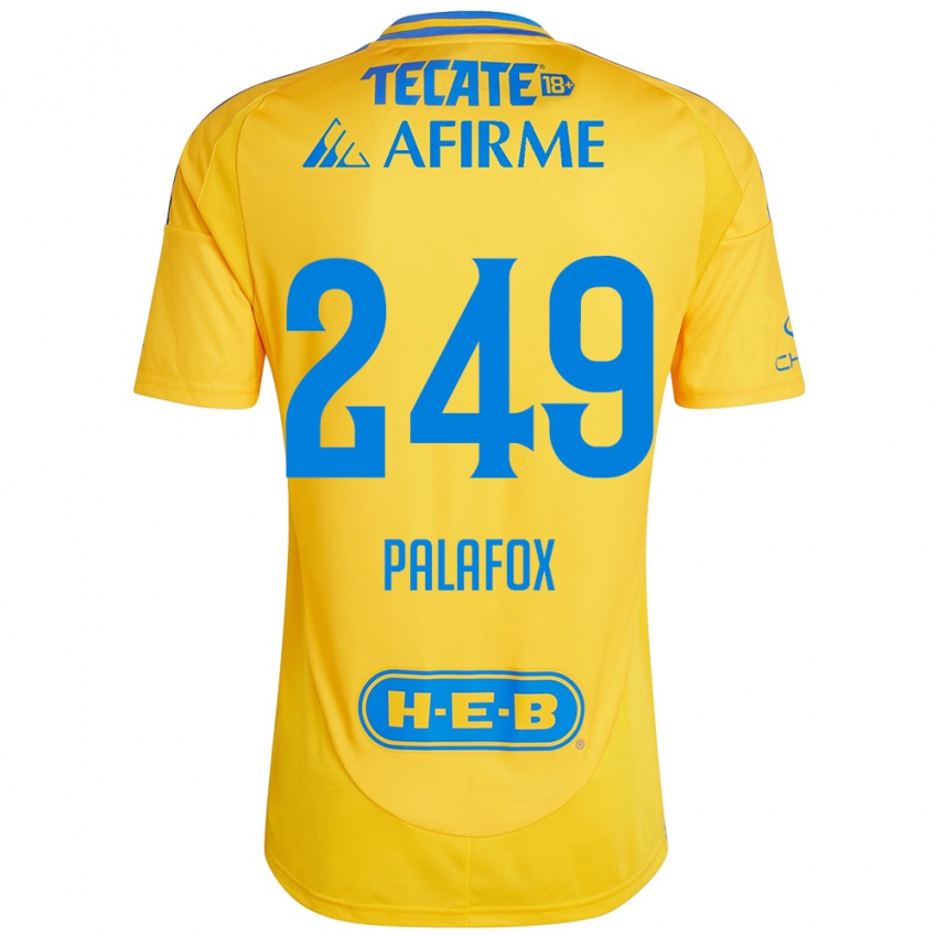 Niño Camiseta José Palafox #249 Oro Amarillo 1ª Equipación 2024/25 La Camisa