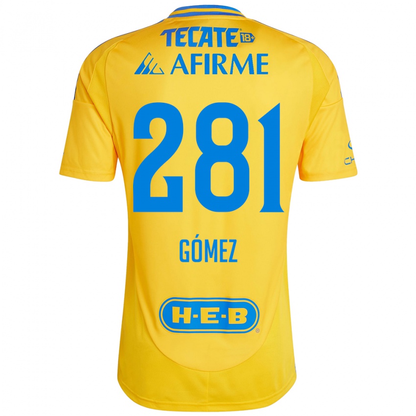 Niño Camiseta Luis Gómez #281 Oro Amarillo 1ª Equipación 2024/25 La Camisa