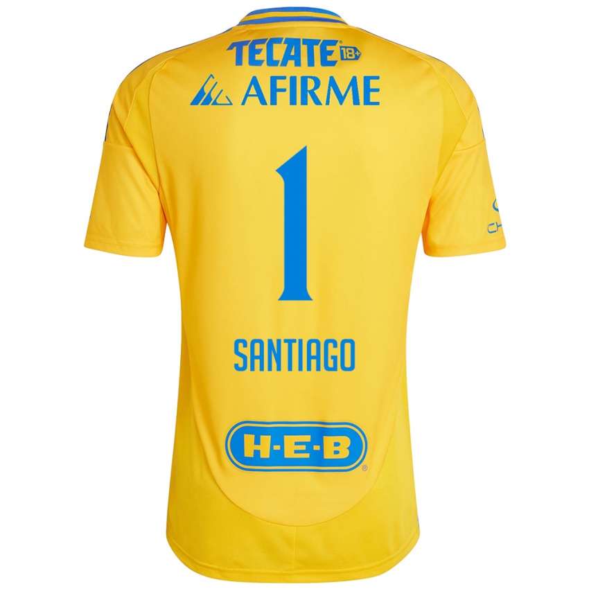 Niño Camiseta Cecilia Santiago #1 Oro Amarillo 1ª Equipación 2024/25 La Camisa