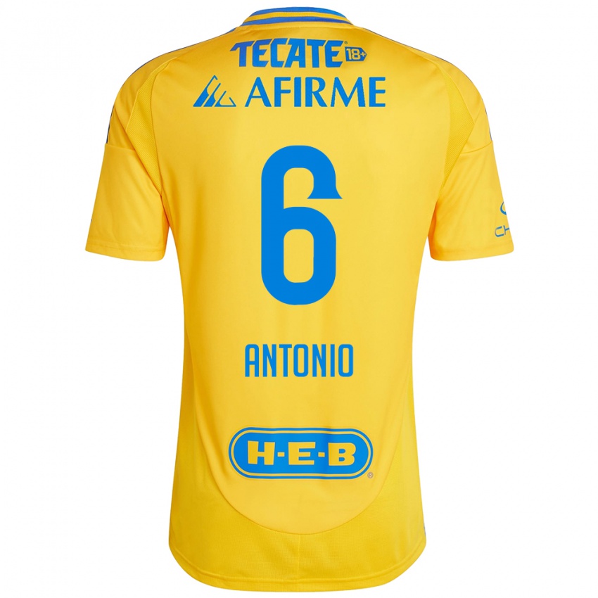 Niño Camiseta Nancy Antonio #6 Oro Amarillo 1ª Equipación 2024/25 La Camisa