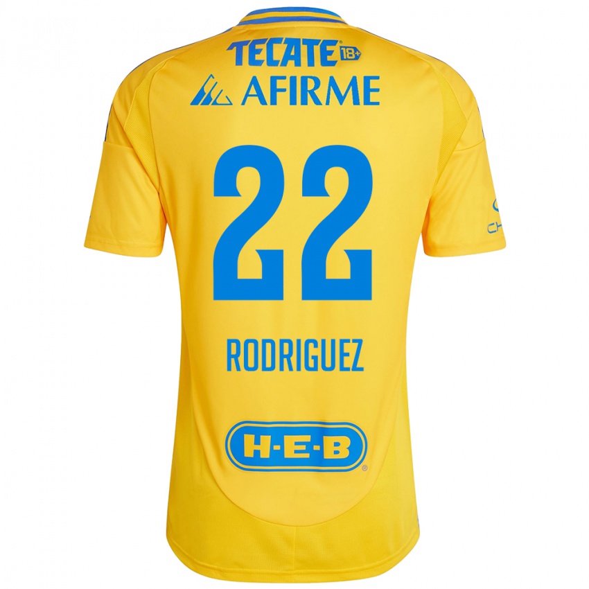 Niño Camiseta Anika Rodriguez #22 Oro Amarillo 1ª Equipación 2024/25 La Camisa