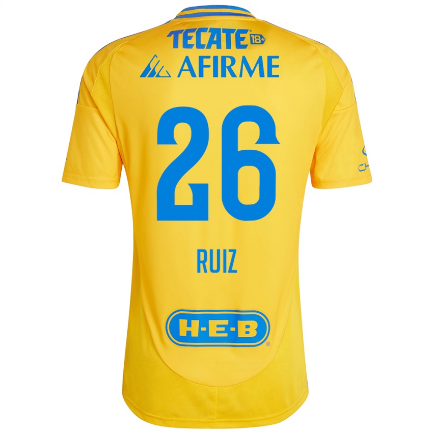 Niño Camiseta Michel Ruiz #26 Oro Amarillo 1ª Equipación 2024/25 La Camisa