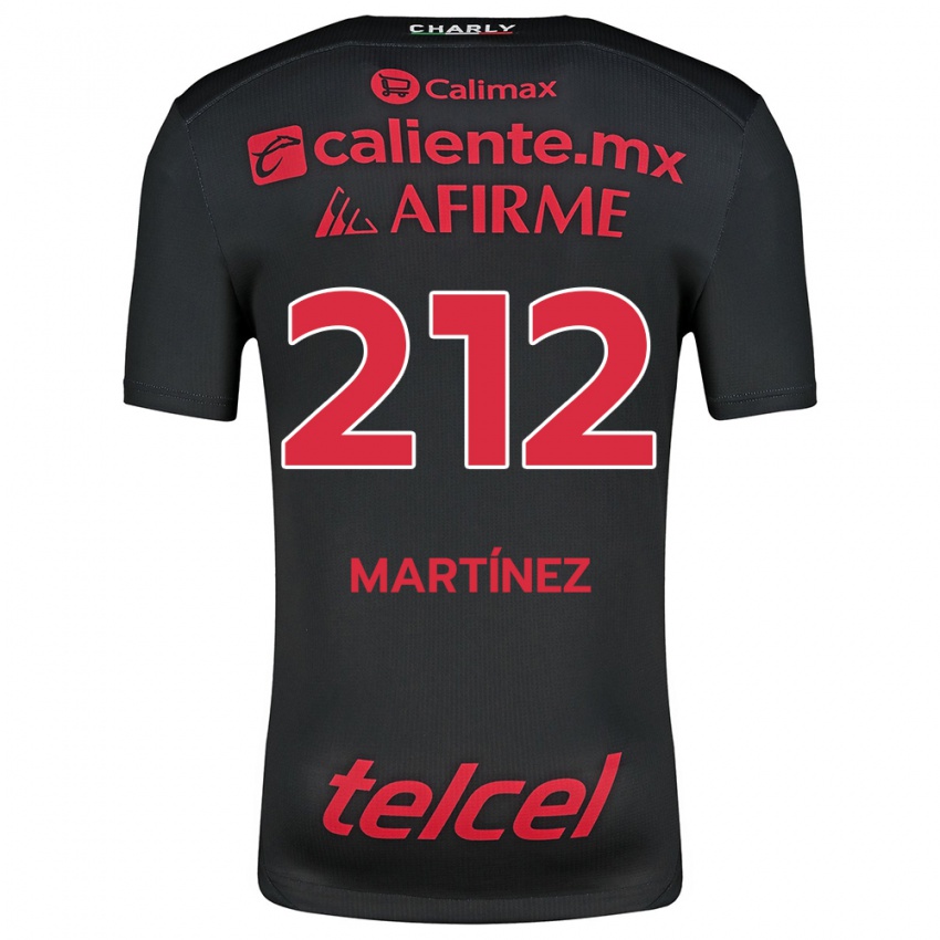 Niño Camiseta Juan Martínez #212 Negro Rojo 1ª Equipación 2024/25 La Camisa