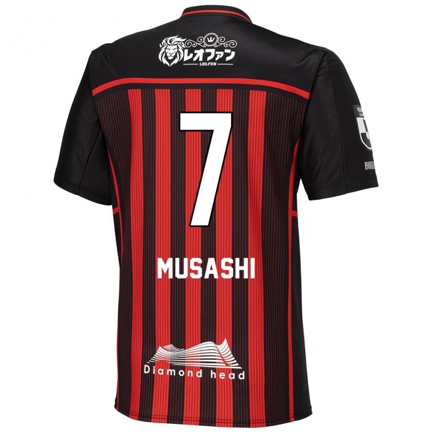 Niño Camiseta Musashi Suzuki #7 Negro Rojo 1ª Equipación 2024/25 La Camisa