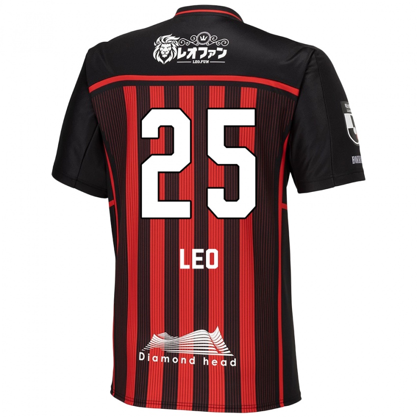 Niño Camiseta Leo Osaki #25 Negro Rojo 1ª Equipación 2024/25 La Camisa